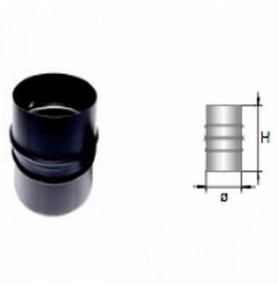 MANICOTTO M/M INOX NERO D.100