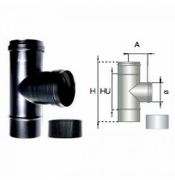 RACCORDO TEE F/M/M INOX NERO D.1