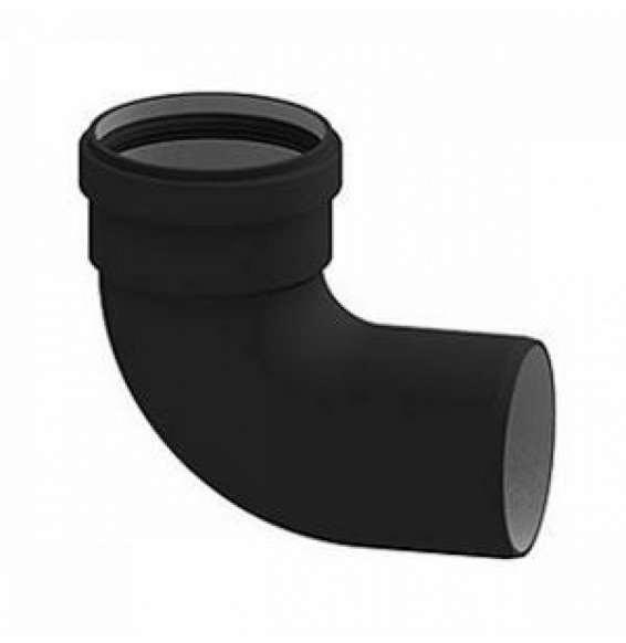 CURVA 90 LARGO RAGGIO ALLUMINIONERO OPACO M/F 100 B07QYF6PWZ