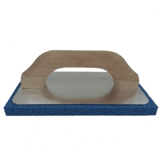 FRATTONE BASE ALLUMINIO MANICO LEGNO SPUGNA AZZURRA 10X24 B07R4XFDWK