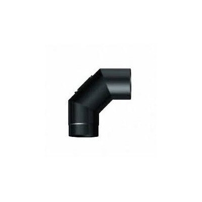 CURVA 90 3 SETTORI CON ISPEZIONE NERO PESANTE 130