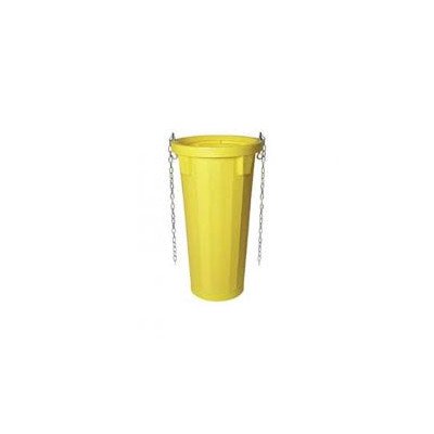 Tubo scarica detriti con catene giallo