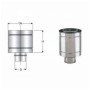 INOX MONO PARETE AISI 316CAPPELLO ANTIVENTO D.100 FEMMINA