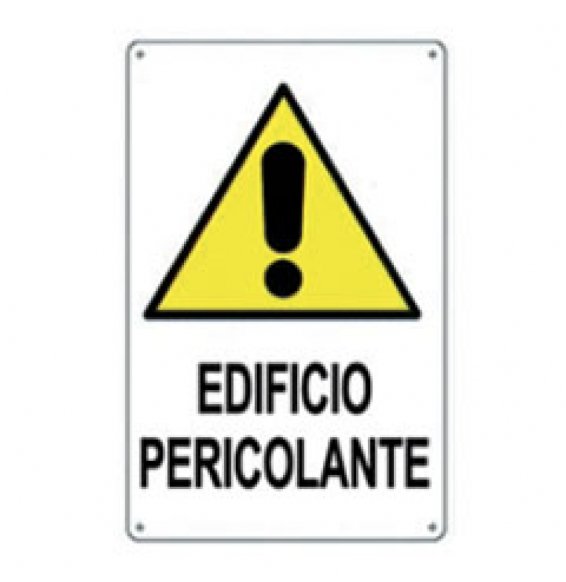 CARTELLO EDIFICIO PERICOLANTE 50X70 B08LR3F85T