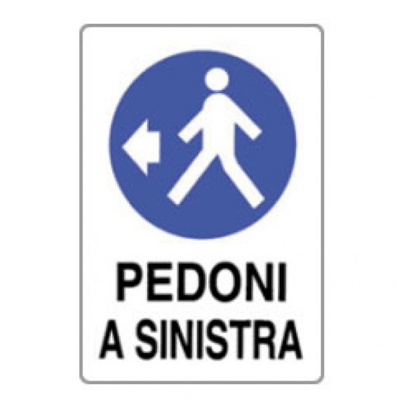 CARTELLO PEDONI A SINISTRA 50X70 B08LR3VZCM