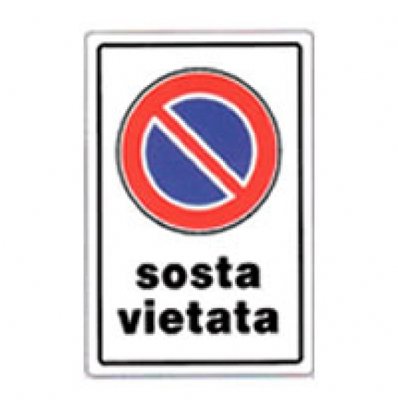 CARTELLO SOSTA VIETATA 20X30