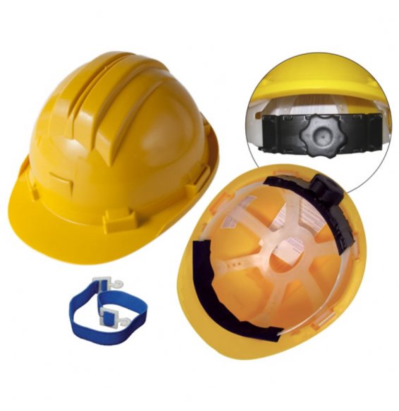 ELMETTO CON REGOLAZIONE E FRANGISUDORE GIALLO B08LQVMRZ4