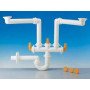 Sifone spazio 2 35 40 per due v asche f1-1/2 uscita lira 9.1275.09