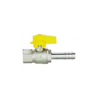 VALVOLA GAS DRITTA 1/2  CON PORTAGOMMA D.12 METANO FARFALLA
