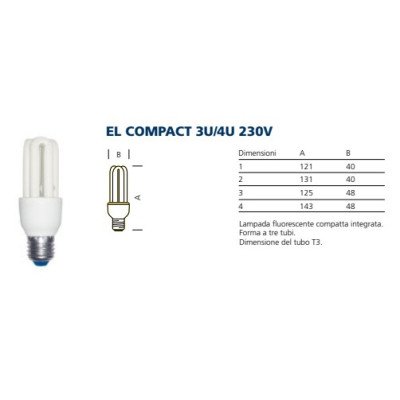LAMPADA AI L.FREDDA FLUOR. COMP.EL231S E27 23W COMPATTE